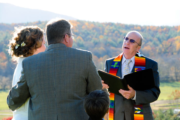 Wedding Ceremony in the North Carolina Blue Ridge Mountains